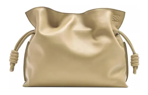 LOEWE Nappa Cow Leather One Shoulder Crossbody Clutch Medium Women's Earth Green