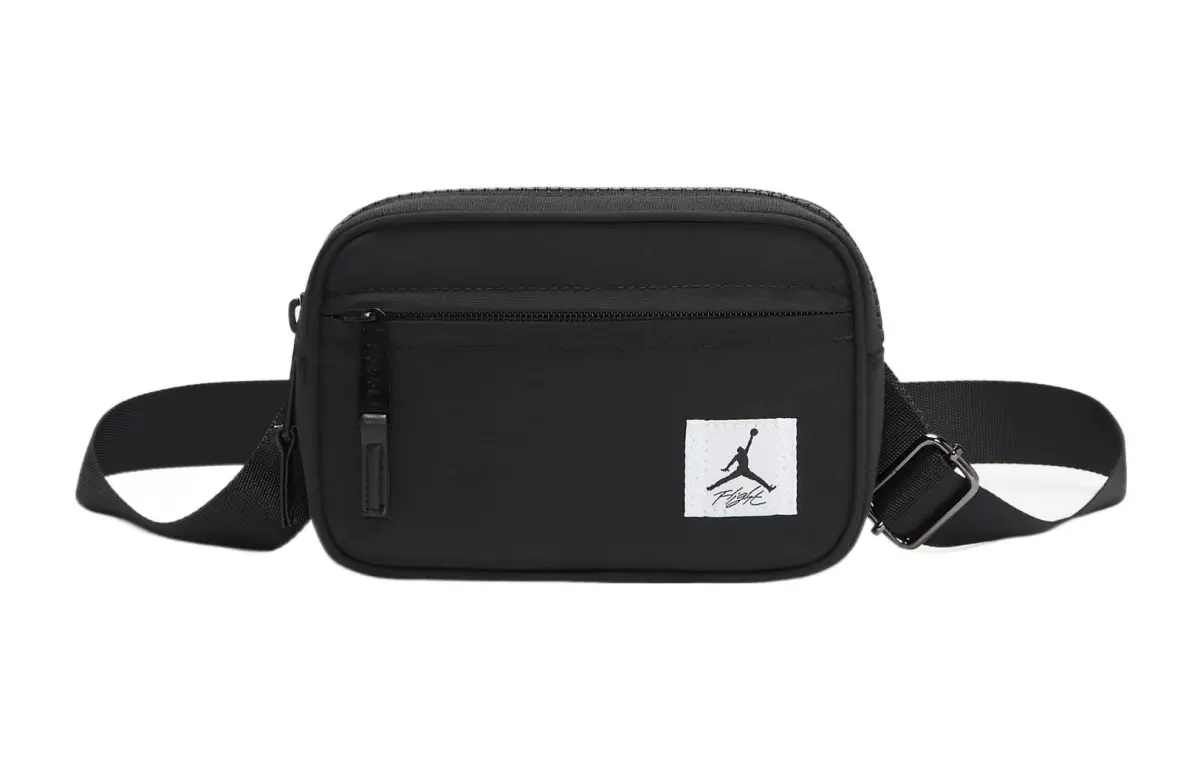 Jordan Fabric Crossbody Bag, Shoulder Bag Unisex Black