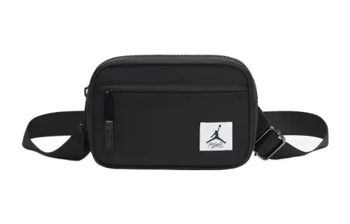 Jordan Fabric Crossbody Bag, Shoulder Bag Unisex Black