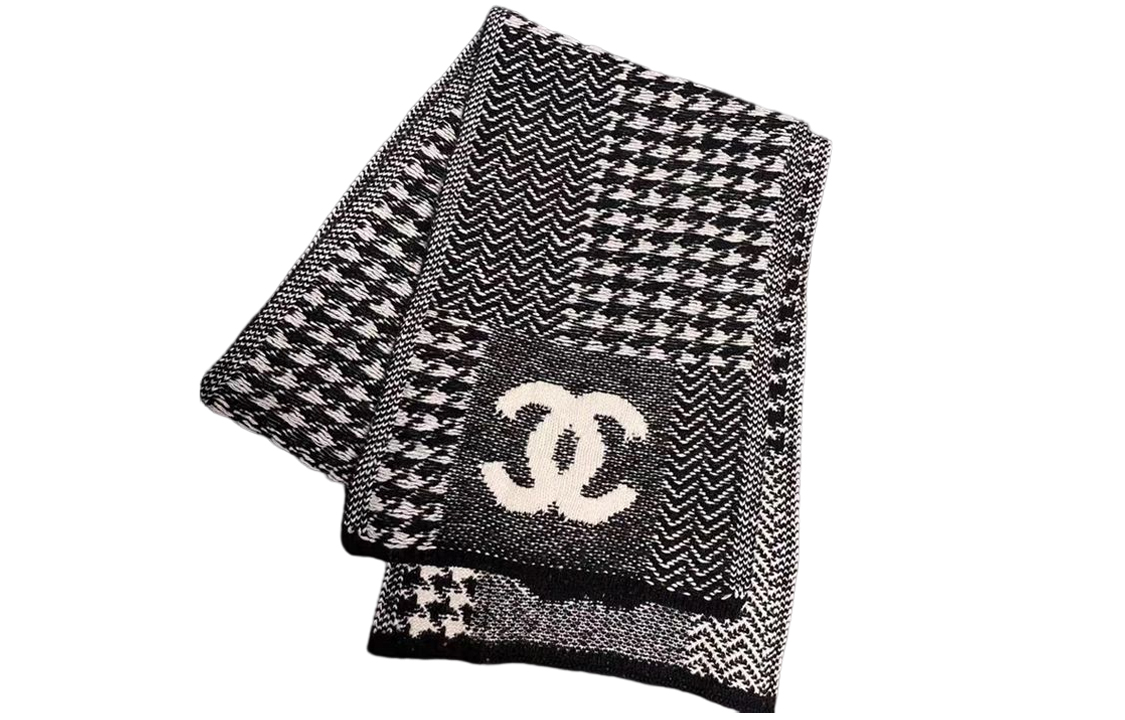 Шарф Chanel (черно-белый)