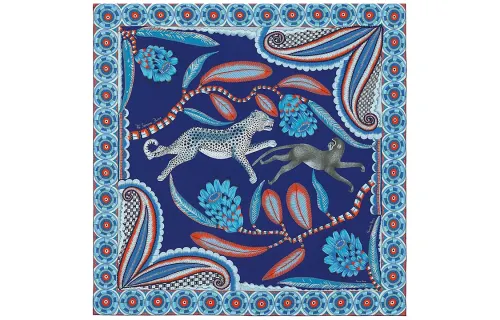 HERMES Scarves Women's Blue