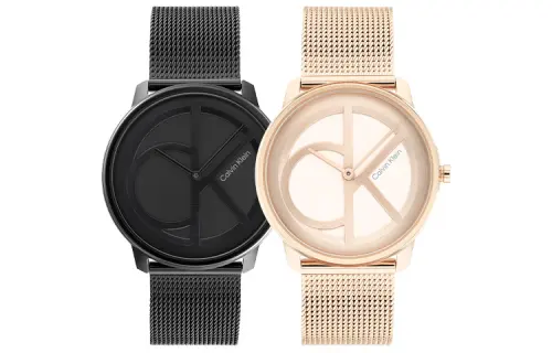 CALVIN KLEIN Wrist Watches Quartz Movement Steel Strap 40mm Black Dial Unisex