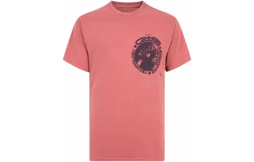 Travis Scott T Shirts Men's Pink Crew Neck Moderate