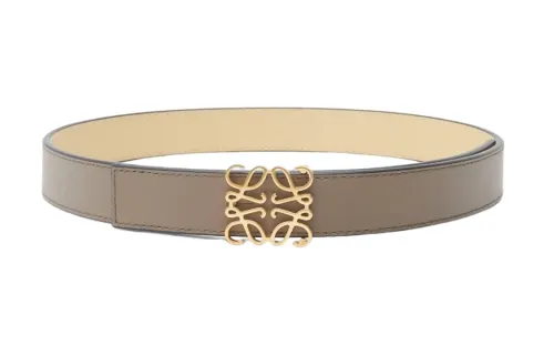 LOEWE Cow Leather Belts Women's Brown Width 2.8cm