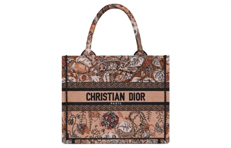 DIOR BookTote Embroidery Tote Bag, Shopping Bag, Handbag Small Women's Pink
