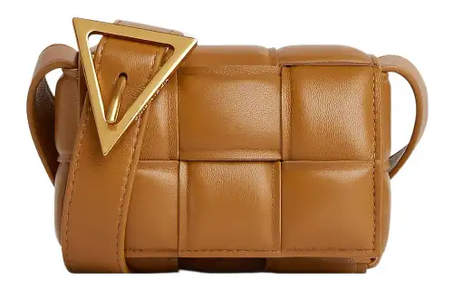 Bottega Veneta CASSETTE Sheepskin Shoulder Bag, Crossbody Bag Women's Camel