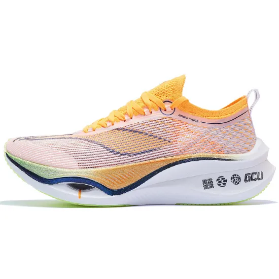 LiNing Feidian 3 Ultra Cushioning Anti Slip And Wear Resistant Rebound Low Top Running Shoes Unisex Orange White
