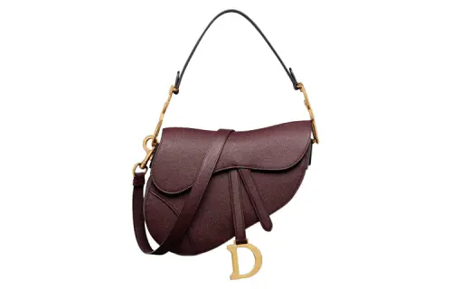 DIOR Adjustable removable straps, leather red one-shoulder bag, women's style