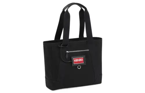KENZO Canvas With 100% Cotton Tote Bag, Shopping Bag, Canvas Bag, Handbag Large Unisex Black