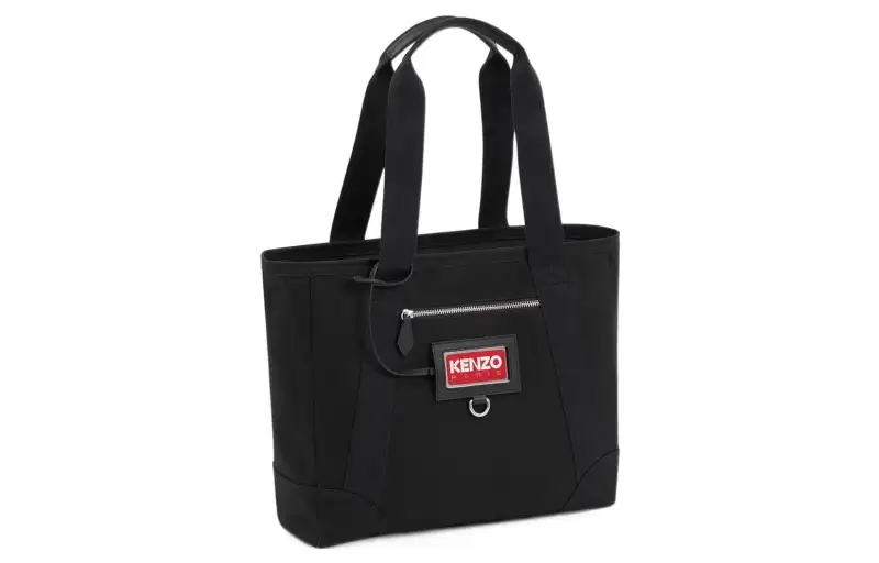 KENZO Canvas With 100% Cotton Tote Bag, Shopping Bag, Canvas Bag, Handbag Large Unisex Black