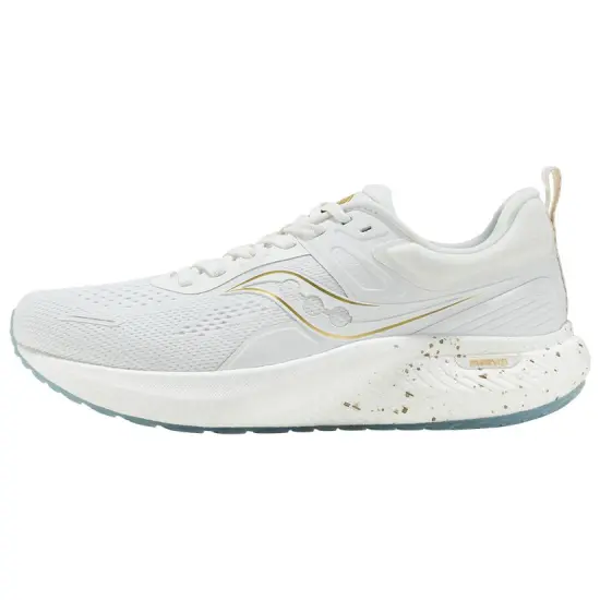 Saucony Surge 2 Anti-Slip Wear-Resistant Low-Top Marathon Running Shoes Unisex White Gray