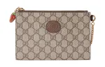 GUCCI Savoy Canvas Handbag Clutch Wallet Women's Brown