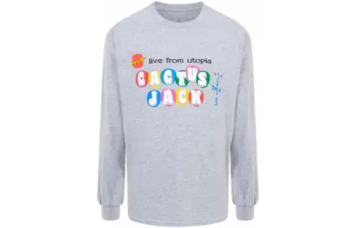Travis Scott T Shirts Men's Gray Crew Neck Moderate Other
