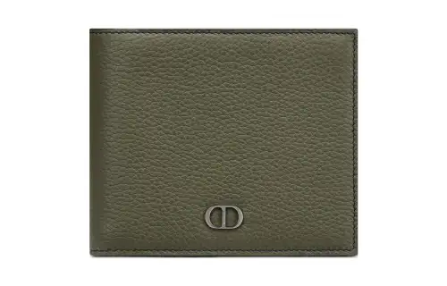 DIOR Grain Calfskin Wallet Men's Green