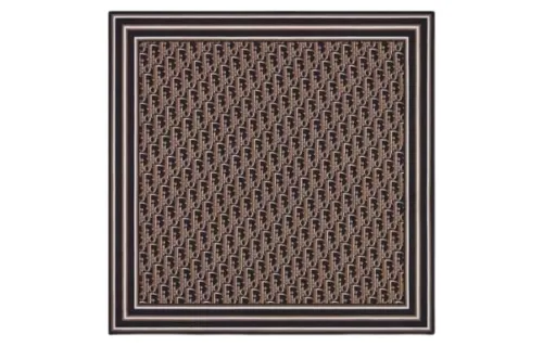 DIOR Silk Scarf Men's Brown/Black