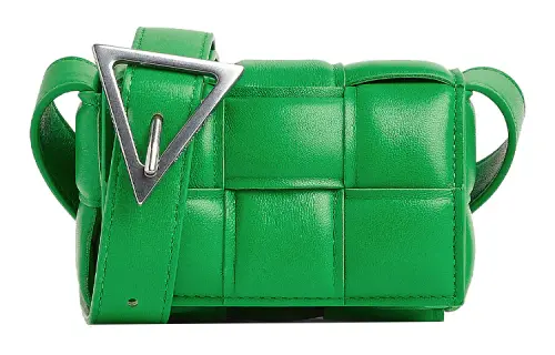 Bottega Veneta CASSETTE Sheepskin Shoulder Bag, Crossbody Bag Regular Women's Green