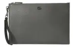 GUCCI GG Marmont Leather Document Bag Wrist Bag Clutch Men's Gray