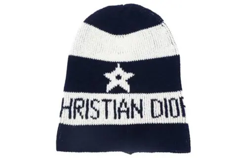 DIOR Beanies Women's Dark Blue/White