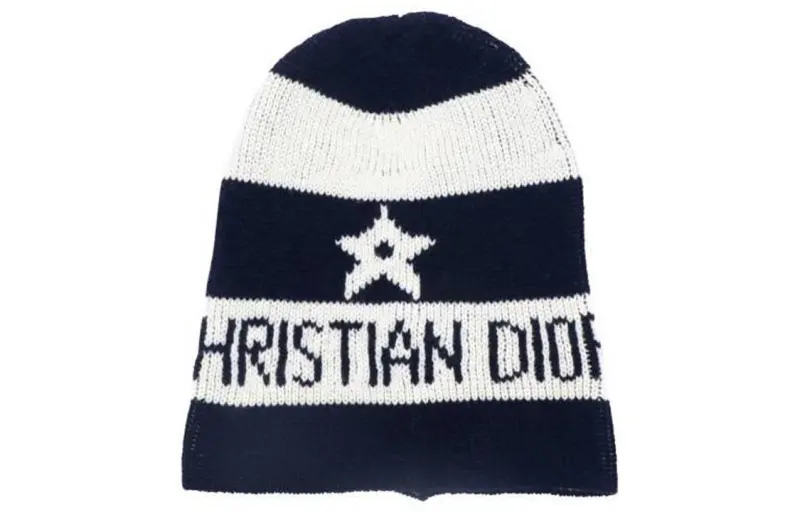 DIOR Beanies Women's Dark Blue/White