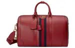 GUCCI Savoy Leather Handbag, Shoulder Bag, Crossbody Bag, Travel Bag Small Men's Red