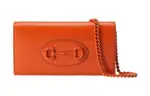 GUCCI Horsebit 1955 Leather WOC Mini Bag Shoulder Bag, Crossbody Bag Small Women's Orange