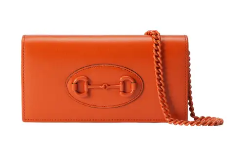 GUCCI Horsebit 1955 Leather WOC Mini Bag Shoulder Bag, Crossbody Bag Small Women's Orange