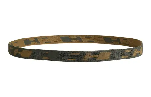 HERMES Nylon Belts Men's Gray Green/Brown Width 3.2cm