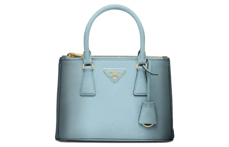 PRADA Galleria Killer Bag Calfskin Shoulder Bag, Crossbody Bag, Handbag Small Women's Gradient Light Blue