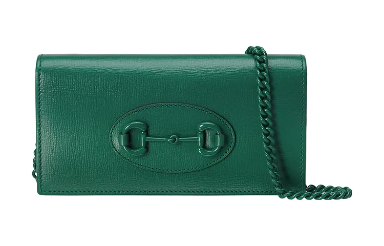 GUCCI Horsebit 1955 Leather WOC Mini Bag Shoulder Bag, Crossbody Bag Small Women's Green