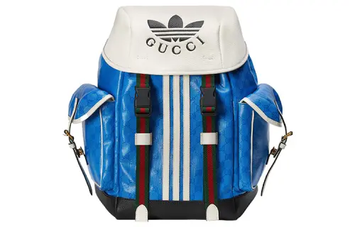 GUCCI Adidas Originals Collaboration Canvas Backpack Men's Blue/White