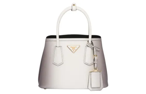 PRADA Leather Tote Bag, Shopping Bag, Shoulder Bag, Crossbody Bag, Handbag Mini Women's Gradient White