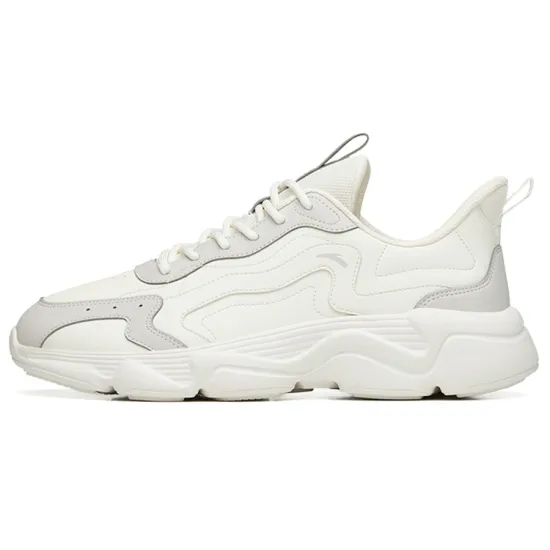 Anta Dance Battle 2.0 Cushioned Slip Resistant Low Top Casual Shoes Men's White Gray