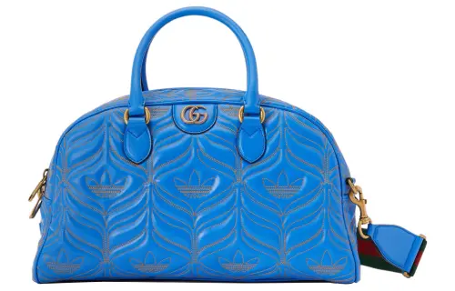 GUCCI Adidas Originals Collaboration Leather Handbag, Shoulder Bag, Crossbody Bag, Travel Bag Men's Blue