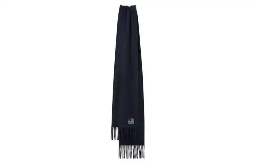 LOEWE Knit Scarves Unisex Dark Blue