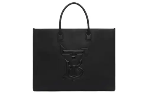 Burberry Calfskin Tote Bag, Shopping Bag, Handbag Men's Black