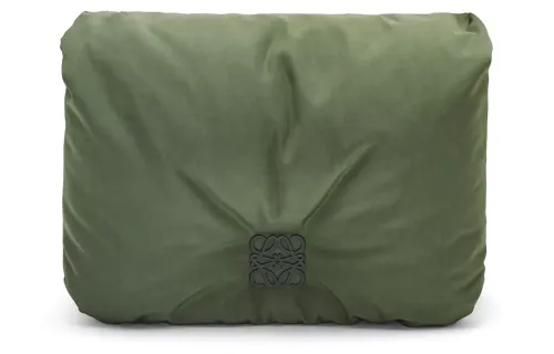 LOEWE Goya Nylon With Cow Leather Messenger Bag, Crossbody Bag, Shoulder Bag Women's Khaki Green