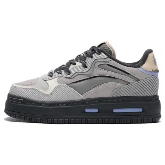 LINING Future C1 Skateboard Shoes Women's Low-Top Gray