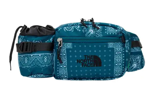 THE NORTH FACE 1L Fanny Pack Outdoor Bag Recycled Polyester Peacock Blue Unisex