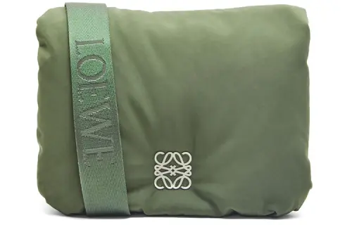 LOEWE Goya Nylon Crossbody Bag, Shoulder Bag Women's Khaki Green