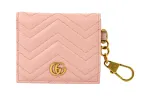 GUCCI GG Marmont Leather Wallet, Card Holder Women's Pink