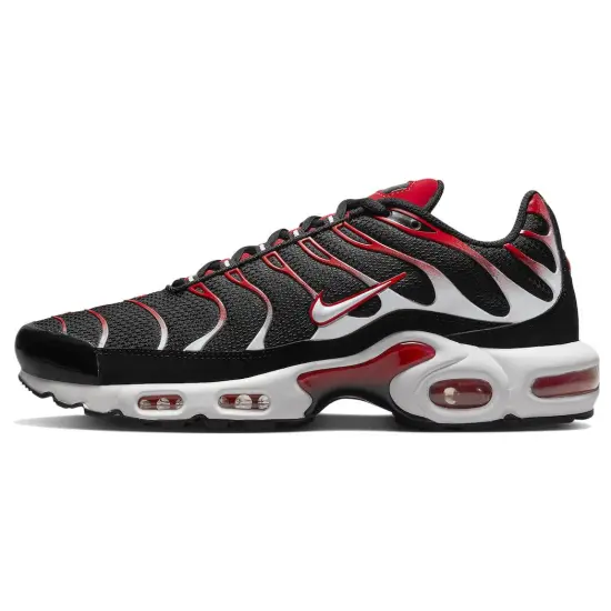 Nike Air Max Plus Black White University Red