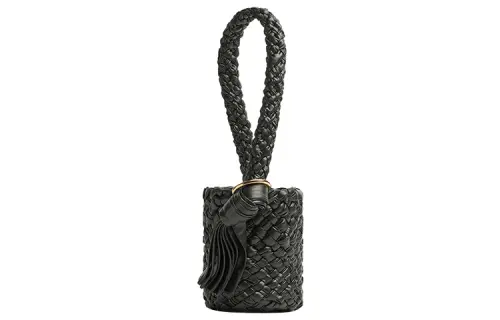 Bottega Veneta Kalimero Cow Leather Bucket Bag, Clutch, One Shoulder Handbag Small Women's Dark Green