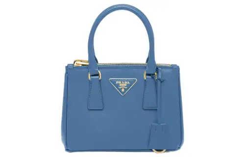 PRADA Galleria Killer Bag Leather Shoulder Bag, Crossbody Bag, Handbag Mini Women's Light Blue
