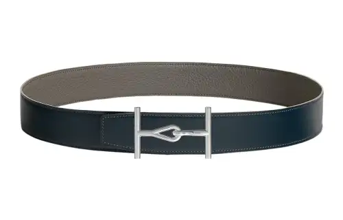 HERMES Togo Cow Leather Belts Men's Width 3.8cm