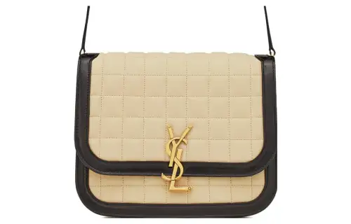 SAINT LAURENT SOLFERINO Suede With Calfskin Tofu Bag, Crossbody Bag, Shoulder Bag Women's