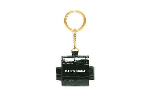 Balenciaga Cash Calfskin EarPods Pro Earphone Case Men's Forest Green