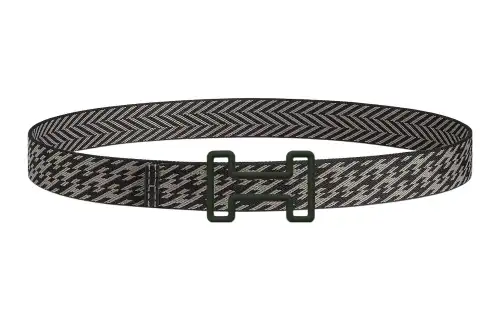 HERMES Nylon Leather Belts Men's Width 3.2cm