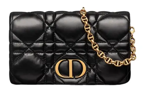 DIOR Caro Cow Leather Handheld Shoulder Bag, Crossbody Bag Regular Women's Black