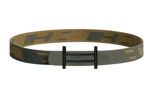 HERMES Belt Men's Brown/Green Width 3.2cm