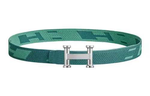 HERMES Belt Men's Jasper/Collegiate Blue Width 3.2cm